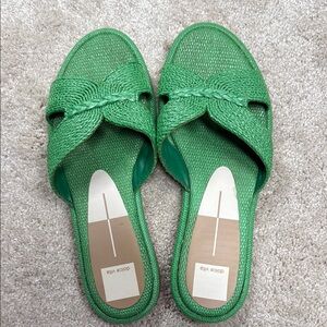 Dolce Vita Green Sandals with Bow Detail